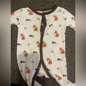 Kyte BABY Fox & Hedgehog Snap Romper